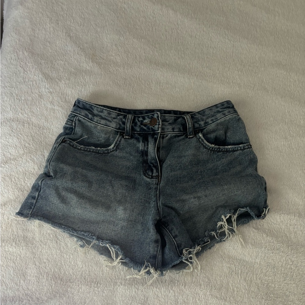 BDG Distressed Dark Blue Jean Shorts
